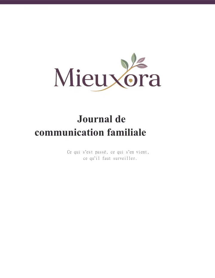 Journal de communication familiale